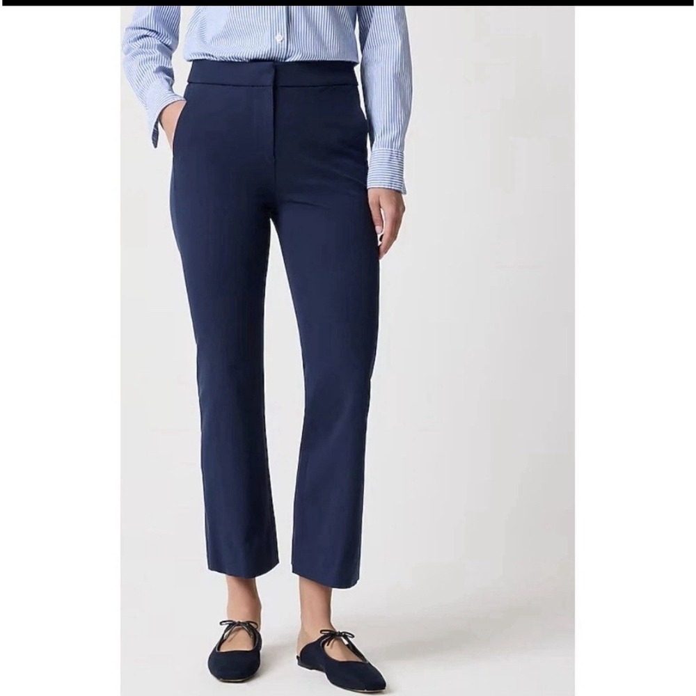 Crew‎ Kelsey Pant Women's 22 Black Stretch Cropped Career Office